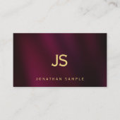 Modern Elegant Gold Text Monogram Create Your Own Visitenkarte (Vorderseite)