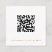 Modern Elegant Gold & White Wedding Details Begleitkarte (Vorderseite)