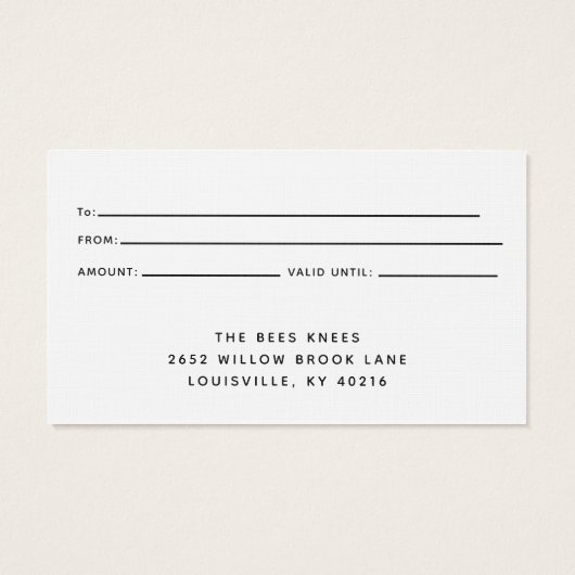 Modern & elegant Golden Honey Beekeeper Geschenkka (Rückseite)