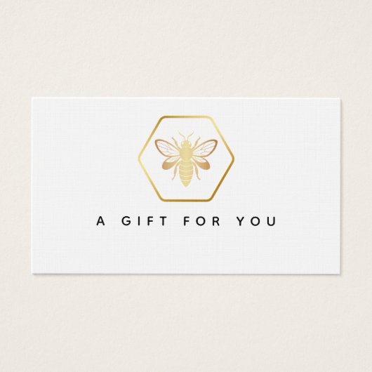 Modern & elegant Golden Honey Beekeeper Geschenkka (Vorderseite)