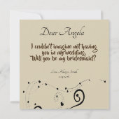 modern elegant golden Werden Sie meine Bridesmaid Einladung (Rückseite)