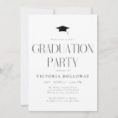 Modern Elegant Graduation Party Invitation Einladung (Rückseite)