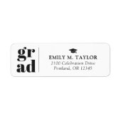 Modern Elegant Graduation Return Address (Vorne)