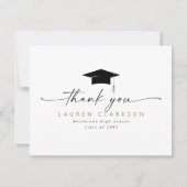 Modern Elegant Graduation Thank You Note Card Einladung (Vorderseite)