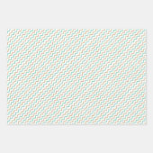 Modern Elegant Green Gold Zig Zag Chevron Geschenkpapier Set (Vorderseite 2)