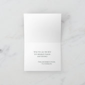 Modern Elegant Green Winter Trees Christmas Card Karte (Innenseite)