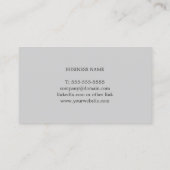 Modern Elegant Grey White Bold Monogram Consultant Visitenkarte (Rückseite)