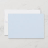Modern Elegant Handwriting Soft Blue Wedding  RSVP Karte (Rückseite)