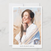 Modern Elegant Hello 40. Foto Geburtstag Einladung (Rückseite)