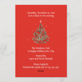 Modern Elegant Holiday Party Invitation Einladung (Rückseite)