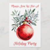 Modern Elegant Holiday Party Invitation Einladung (Vorderseite)