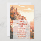Modern Elegant Italy Destination Wedding Einladung (Vorderseite)