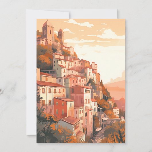 Modern Elegant Italy Destination Wedding Einladung (Rückseite)