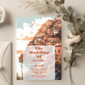 Modern Elegant Italy Destination Wedding Einladung