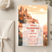 Modern Elegant Italy Destination Wedding Einladung