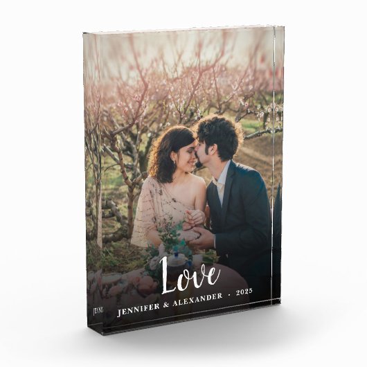 Modern elegant love script text overlay fotoblock (Links)