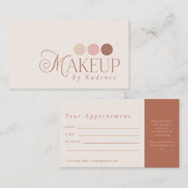 Modern Elegant Makeup Artist Appointment Card Visitenkarte