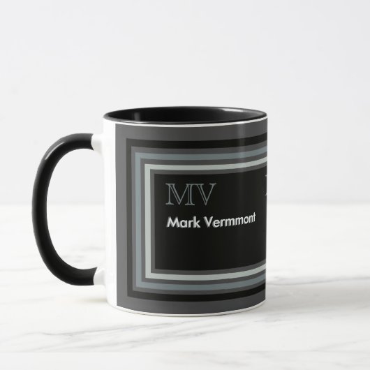 modern/elegant männlich personalisiert tasse (Links)