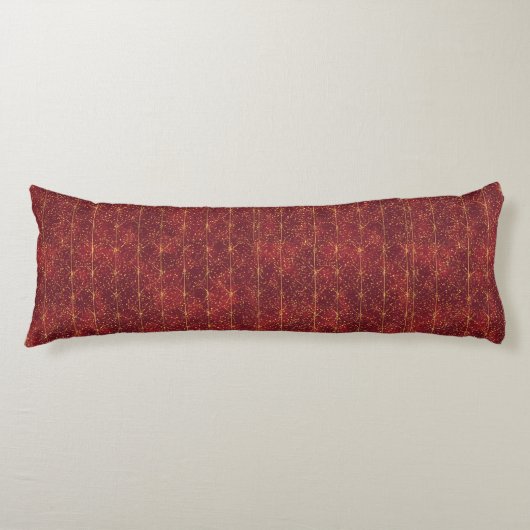 Modern,Elegant ,Maroon Gold Pattern Duvet Cover Seitenschläferkissen (Vorderseite)