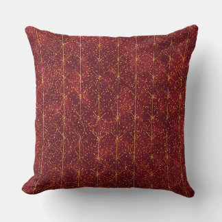 Modern,Elegant ,Maroon Gold Pattern  Kissen