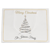 Modern Elegant Minimal Christmas Tree  Große Geschenktüte (Vorderseite)