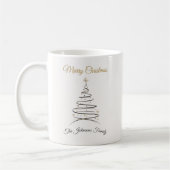 Modern Elegant Minimal Christmas Tree Mug Kaffeetasse (Links)