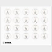Modern Elegant Minimal Christmas Tree Sticker (Blatt)