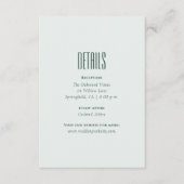 Modern Elegant Minimal QR Code Wedding Details Enc Begleitkarte (Vorderseite)