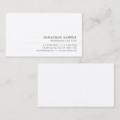Modern Elegant Minimal Template Signature UV Gloss Visitenkarte (Vorne/Hinten)