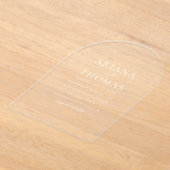 Modern Elegant Minimal Wedding Acryleinladungen (Ablage )