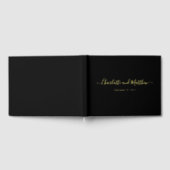 Modern Elegant Minimalist Chic Personalize Wedding Gästebuch (Voll)