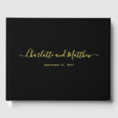 Modern Elegant Minimalist Chic Personalize Wedding Gästebuch (Vorderseite)