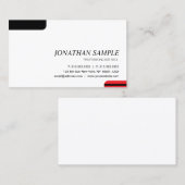 Modern Elegant Minimalist Professional Plain Visitenkarte (Vorne/Hinten)