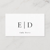 Modern Elegant Minimalist QR Code Business Card Visitenkarte (Rückseite)