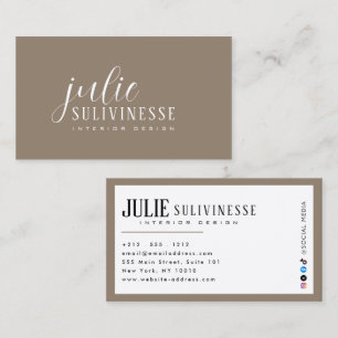 Modern Elegant Minimalistisch Professionell Visitenkarte
