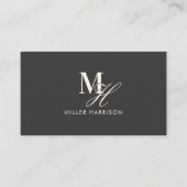Modern Elegant Monogram Luxury Photo QR Code Visitenkarte (Vorderseite)