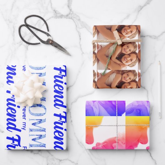 Modern Elegant Mother’s Day|Forever Friend Geschenkpapier Set (Vorderseite)