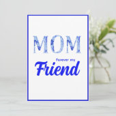 Modern Elegant Mother’s Day| Forever  my Friend Karte (Stehend Vorderseite)