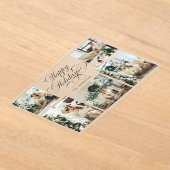 Modern Elegant Multi Photo Collage Christmas Card Acryleinladungen (Ablage )