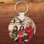 Modern elegant multi photo family stylish  schlüsselanhänger (Rückseite)