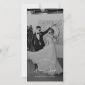Modern Elegant Names Old Money Wedding Photo Save The Date (Vorderseite)