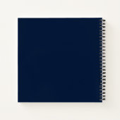 Modern Elegant Navy Script Photo Graduation Guest Notizblock (Rückseite)