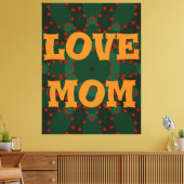 Modern elegant orange_black_red_Liebe Mom_design Leinwanddruck (Insitu (Wohnzimmer))