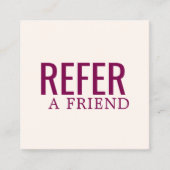 Modern Elegant Pastel Bold Empfehlungskarte (Vorderseite)