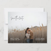 Modern Elegant Photo Budget Wedding Save the Date (Vorderseite)