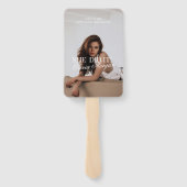 Modern Elegant Photo She Did It Grad Fächer (Rückseite)