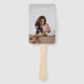 Modern Elegant Photo She Did It Grad Fächer (Vorderseite)