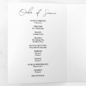 Modern Elegant Photo Trifold Funeral Program Dreifach-gefaltete Programmkarte (Innen Erste Seite)