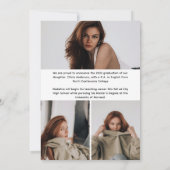 Modern Elegant Photo Typography Script Grad Party  Ankündigung (Rückseite)