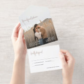Modern Elegant Photo Wedding All-in-One-Einladung (Abreißstreifen)